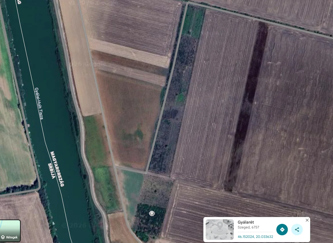 Szeged-Gyálarét Orchard Layout